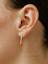 OLIO E ACETO Sterling Silver/Lapis Lazuli/Red Snakeskin Jade Morning Dew Earrings OLIO-OA13E06-HY Red/Silver